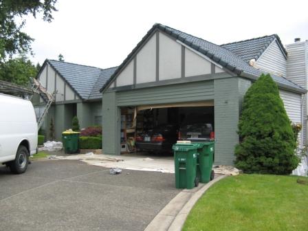 house being painted