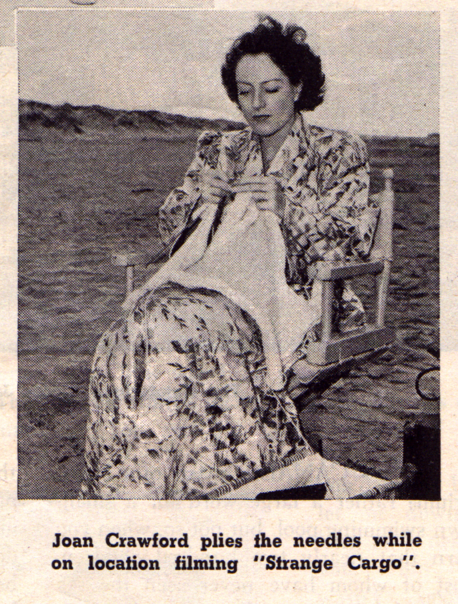 Joan Crawford Knitting