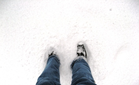 feet in snow