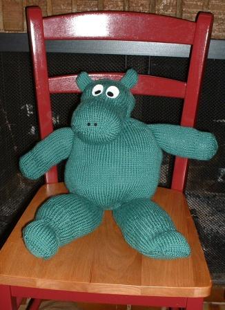 knitted hippo