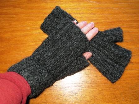 2 x 2 rib mitts