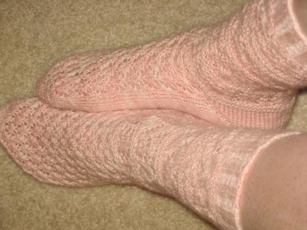 pink lace socks